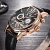 BINSSAW Men Tourbillon Automatic Mechanical Watch Luxury Fashion Casual Brand Leather Man Week Gold Watches relogio masculino
