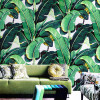 European Style Retro Tropical Rain Forest Plant Banana Leaf Photo Wallpaper Pastoral Mural Background Wall Mural Bedroom Fresco