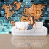  Customized size European Style 3D World Map Photo Mural Wallpaper for Living Room Study Room Abstract Art Decor Wallpaper