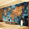  Customized size European Style 3D World Map Photo Mural Wallpaper for Living Room Study Room Abstract Art Decor Wallpaper