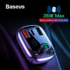  Baseus Quick Charge 4.0 Car Charger for Phone FM Transmitter Bluetooth Car Kit Audio MP3 Player Fast Dual USB Car Phone Charger