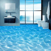 Custom 3D Floor Murals Wallpaper Sea Water Surface Ripple Photo Wallpaper PVC Waterproof Bathroom Floor Sticker Vinyl Wall Paper