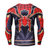  Movie Avengers 3 Infinity War Iron Spider-Man Cosplay Long T-Shirts Sets Superhero 3D Compression Tee Shirts Tops suits