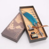 Luxury Calligraphy Feather Dip Pen Writing Ink Set Stationery Gift Box with 5 Nib Wedding Quill Pen Metal Fountain Pen Set