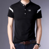 2019 New Fashion Brands Designer Polo Shirt Men Mandarin Collar Summer Short Sleeve Slim Fit Striped Polos Casual Men Clothes