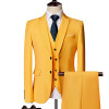 men suit fashion Pure color Slim suit men business casual suit grooms 3 piece suit Blazers (coat+pants+vest)large size S-6XL