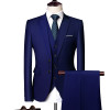 men suit fashion Pure color Slim suit men business casual suit grooms 3 piece suit Blazers (coat+pants+vest)large size S-6XL