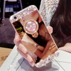 Diamond Soft Mirror Finger Ring Holder Case Cover for VIVO X23 Y81 X21i Y83 Y71 Y85 V9 V7 Plus Y79 Glitter Bling Rhinestone