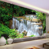 Custom 3D Photo Wallpaper HD Green Landscape Waterfall Beautiful TV Background Mural Bedroom Living Room Non-woven 3D Wall Paper 