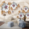 Custom Mural Wallpaper 3D Stereo Flowers Jewelry Photo Wall Painting Living Room Bedroom Luxury Home Decor Wall Paper For Walls