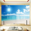Custom Mural Wallpaper 3D Ocean View Blue Sky And Clouds Beach Living Room Bedroom Wall Covering Wallpaper Papel De Parede 3D
