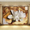 beibehang Wallpaper Mural Custom Living Room Bedroom 3d Luxury Gold Jewelry Magnolia Mural Wall Background Home Decor