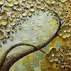 Golden Fortune Tree Hand-painted oil painting thick texture to the living room dining room bedroom wall decoration painting
