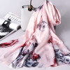 100% Real Silk Scarf Women 2019 Brand Echarpe Shawls and Wraps for Ladies Printed Silk Foulard Femme Hangzhou Pure Silk Scarves