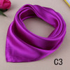 New Solid Silk Scarf Women Square Hair Tie Band Lady Elegant Small Vintage Skinny Scarf Winter Head Neck Satin Scarf 58*58cm