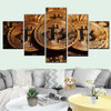 Nordic wall art deco 5 pieces bitcoin coin money painting on canvas print type picture home decoration poster artwork frame