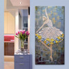 Large Lovely Ballet Dancer Hand Painted Modern Abstract Palette Knife Oil Painting On Canvas Wall Art For Living Room Home Deco