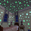  100 PCs Luminous Star Wall Stickers Art Wallpaper DIY Decoration for Kids Baby Wall Bathroom Living Room Kitchen Home Decos