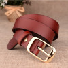 LAUWOO 2019 Women's strap casual all-match Women brief genuine leather belt women strap pure color belts Top quality jeans belt