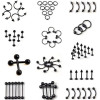 Black Titanium Anodized Stainless Steel Captive Eyebrow Navel Belly Lip Tongue Nipple Labret Bar Nose Rings Body Piercing