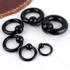 Jovivi 2pcs 8g-00g Acrylic Captive Nose Septum Ring Hoop Tragus Nipple Eyebrow Studs Ear Piercing Body Piercing Jewelry