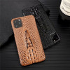 Luxury Genuine Leather Phone Case for Apple iPhone 11 Pro Max Stereoscopic 3D Cow Hide Cover Fashion Plain