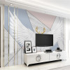 beibehang Custom wallpaper 3d mural modern minimalist feather wings small fresh geometric marble wall paper 3d papel de parede