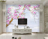 beibehang Custom photo wallpaper mural hand-painted peach modern minimalist new Chinese marble wall wall papers home decor