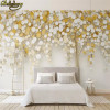 beibehang custom White flower big tree Photo mural Wallpaper Living Room Bedding Room Landscape Wall Decor Embossed Wall paper