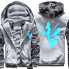 New Super Warm Coats Anime BLEACH Luminous Glowing Men's Hoodies Sweatshirts Thicken Fleece Camouflage Jackets Zipper Hooded