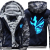 New Super Warm Coats Anime BLEACH Luminous Glowing Men's Hoodies Sweatshirts Thicken Fleece Camouflage Jackets Zipper Hooded