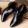 patent leather black oxford shoes for men crocodile skin shoes men wedding shoes formal mens pointed toe dress shoes italy derby