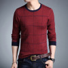 Casual Men's Sweater O-Neck Striped Slim Fit Knittwear 2019 Autumn Mens Sweaters Pullovers Pullover Men Pull Homme M-3XL