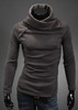 Zogaa Brand New mens pullovers solid color thin wool sweater turtleneck plus size sweater men's fashion Thermal long sleeve 