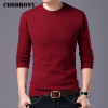 COODRONY Sweater Men Autumn Winter Warm Mens Knitted Wool Sweaters Solid Color Casual O-Neck Pull Homme Cotton Pullover Men 7209