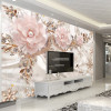 Custom Photo Wallpaper 3D Luxury European Style Swan Jewelry Flowers Living Room TV Background Wall Decor Mural Papel De Parede