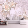 Custom Photo Wallpaper For Walls 3D Pink Flower Jewelry Pearl Wall Mural Living Room Bedroom TV Backdrop Wall Papers Home Decor
