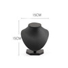 Fashion Black PU Jewelry Display Bust Necklace Pendants Mannequin Jewelry Stand Storage Choker Holder with 6 Different Height