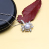 FENASY Bohemian  Ruby Necklace Pearl Jewelry necklaces &amp; pendants flower Jewelry,necklace women 925 silver necklace for women