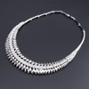 Fashion Woman Necklace Earring Ethiopian Jewelry Trendy Dubai Indian Silver Plated Wedding Jewellery Set