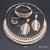 Fashion Woman Necklace Earring Ethiopian Jewelry Trendy Dubai Indian Silver Plated Wedding Jewellery Set