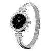 New Fashion Elegant Women Watches Silver Crystal Bracelet 4pcs Set Luxury Golden Steel Ladies Quartz Wristwatches Gift