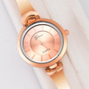 Casual Elegant Butterfly Quartz Bracelet Watch 3 PCS Set Women Rose Gold Simple Jewelry Ladies Small Dial Wristwatch