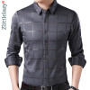 2019 brand casual spring luxury plaid long sleeve slim fit men shirt streetwear social dress shirts mens fashions jersey 2309