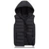 Mu Yuan Yang Fashion Men's Vest Winter Men Hooded Vest Male Fashion Cotton-Padded Waistcoat Jacket and Coat Warm Vest 3XL 4XL