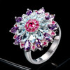 Nasiya Multicolor Gemstone Flower Shape Wedding Ring New Design Silver 925 Jewelry Rings For Women Top Quality Wholesale Jewelry