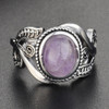 Nasiya Vintage Finger Rings For Women 925 Silver Jewelry 8x10MM Oval Light Purple Created Amethyst Rings Wholesale Party Gift