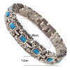 Wollet Jewelry Stainless Steel or Titanium Magnetic Bracelet For Women  turquoise stone Health Care Healing Energy