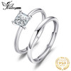 JPalace CZ Engagement Ring Set 925 Sterling Silver Rings for Women Anniversary Wedding Rings Band Bridal Sets Silver 925 Jewelry