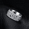 JewelryPalace CZ Wedding Rings 925 Sterling Silver Rings for Women Stackable Anniversary Ring Eternity Band Silver 925 Jewelry